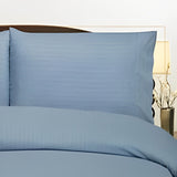Plazatex Embossed Dobby Stripe Microfiber Comforter Bed In A Bag Set - Light Blue