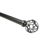 Versailles Esencial Atlas Steel Heavy Duty Curtain Rod Set for Windows Antique Silver