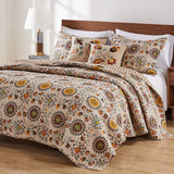 Greenland Home Fashion Andorra Quilt And Sham Bonus Set - Multi