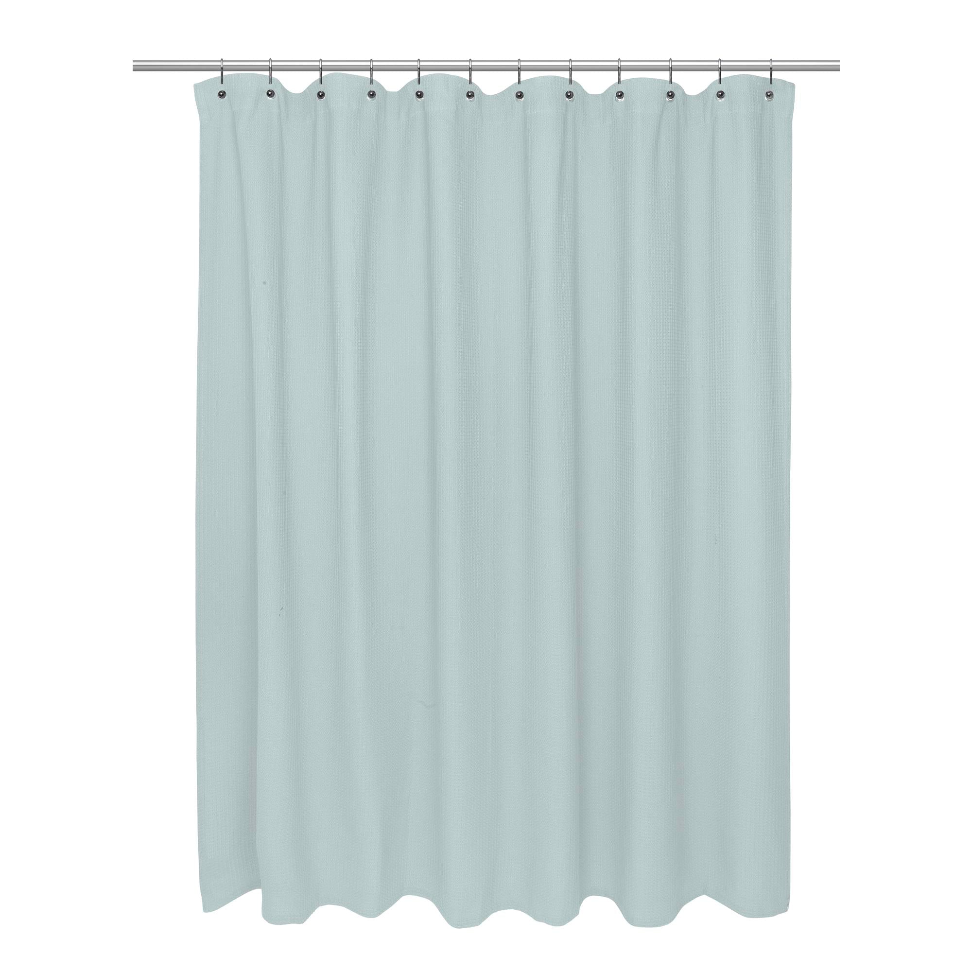Carnation Home Fashions Standard Size 100% Cotton Waffle Weave Shower Curtain - 72x72"