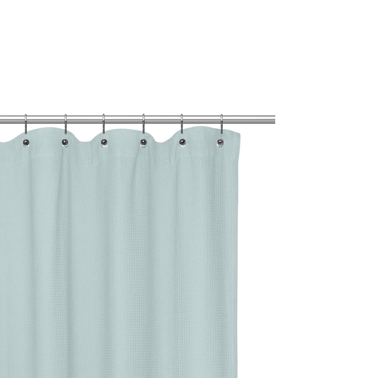 Carnation Home Fashions Standard Size 100% Cotton Waffle Weave Shower Curtain - 72x72"