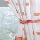 Carnation Home "Windsor" Fabric Window Curtain 34" x 54" in Burgundy