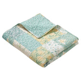 Greenland Home Fashions Evangeline Luxurious Ultra Soft Cotton Throw Blanket Mist 50" x 60"