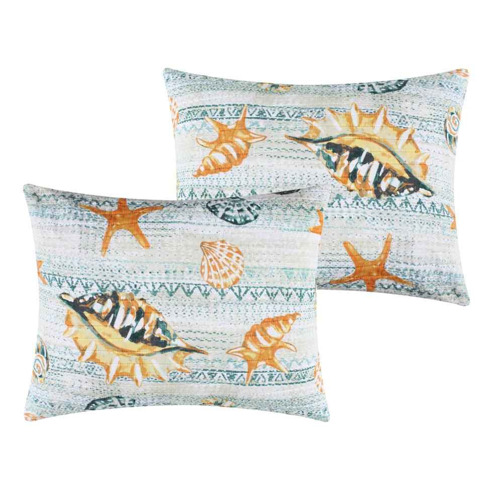 Greenland Home Fashions Kona Luxurious Comfortable Ultra Soft Pillow Sham Ocean