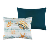 Greenland Home Fashions Kona Luxurious Comfortable Ultra Soft Pillow Sham Ocean