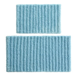 Chic Home Tyrion Deluxe 2-Piece Tufted Striped Non-Slip Bath Rug Set 21" x 34" & 17" x 24" Pale Blue