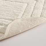 Chic Home Greyson 2-Piece Plush Tufted Border Non-Slip Bath Rug Set 17" x 24" & 21" x 34" White