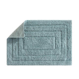 Chic Home Greyson 2-Piece Plush Tufted Border Non-Slip Bath Rug Set 17" x 24" & 21" x 34" Blue
