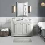 Chic Home Greyson Luxury 100% Cotton Tufted Rectangular Border Non-Slip Bathroom Rug 24" x 40" Grey