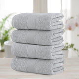 Chic Home Luxurious 4-Piece Super Soft Pure Turkish Cotton Bath Towels Set 30" x 54" Grey