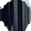 Versailles Industria Mercury Steel Heavy Duty Curtain Rods for Windows Set Black