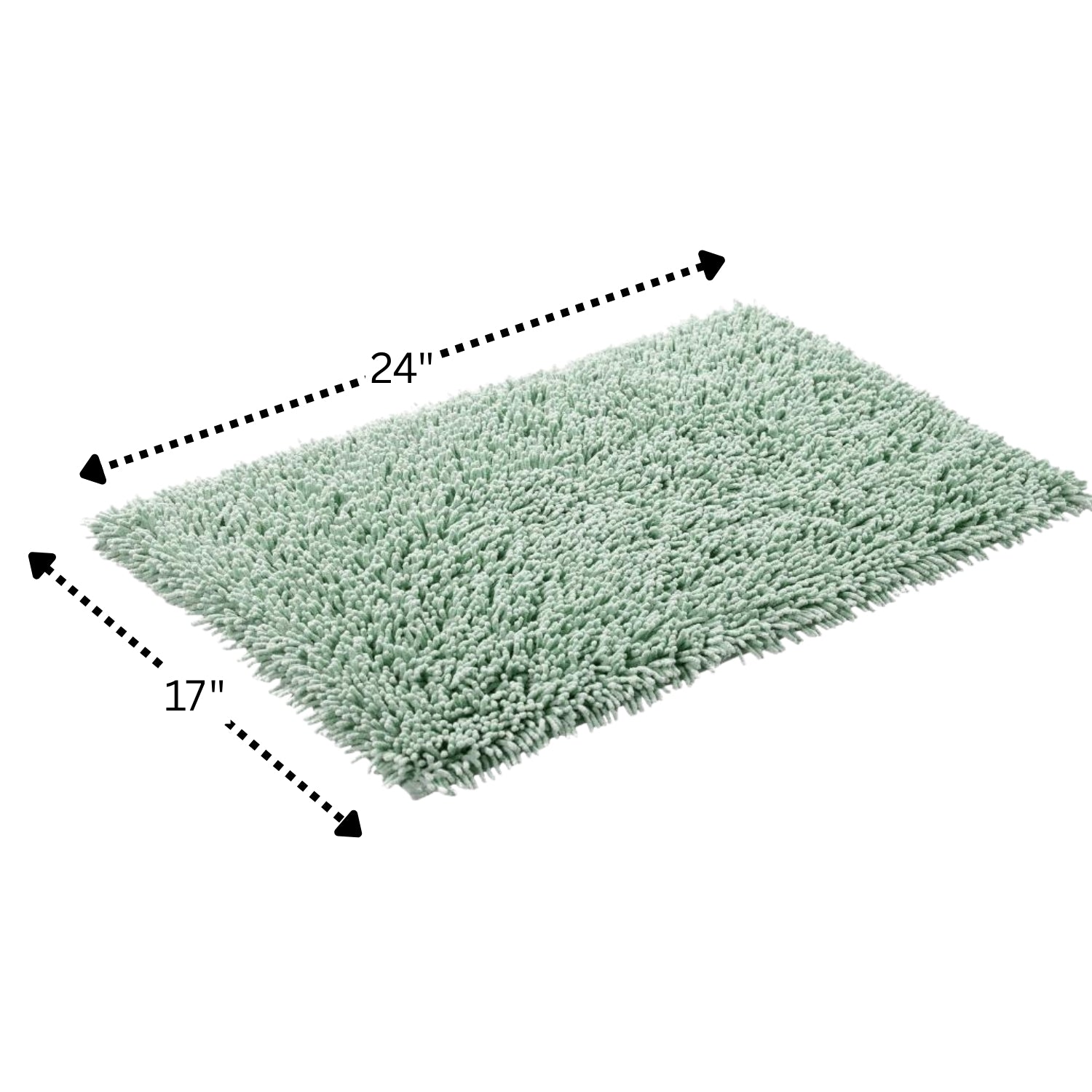 Knightsbridge Chenille Shaggy 220 GSF Non Skid Back Bath Rug