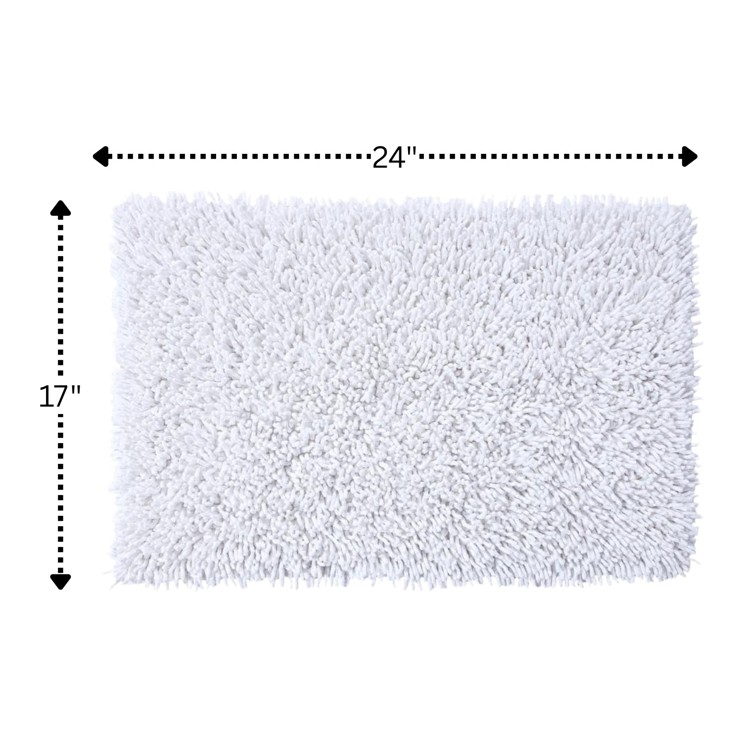 Knightsbridge Chenille Shaggy 220 GSF Non Skid Back Bath Rug