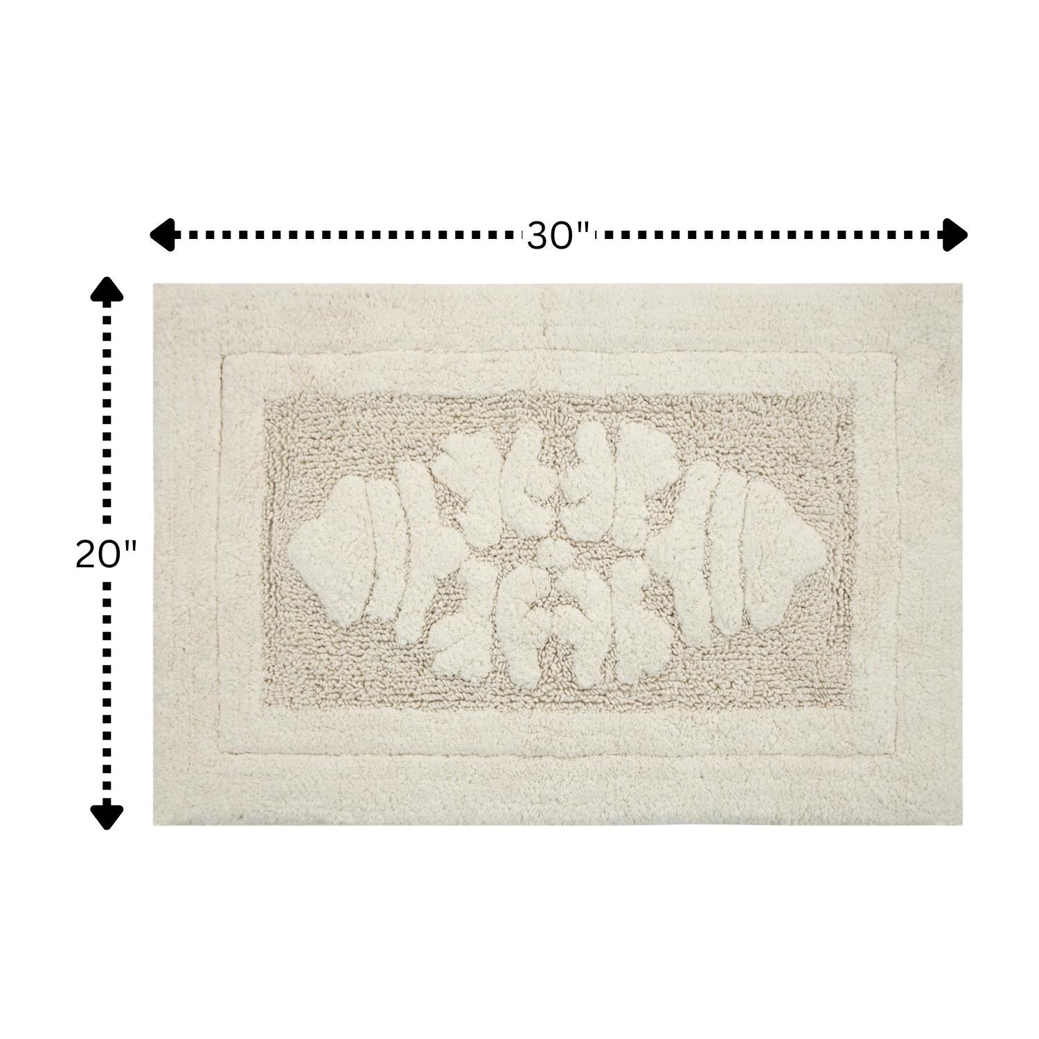 Knightsbridge Cipher 220 GSF Non Skid Back Bath Rug 20 x 30