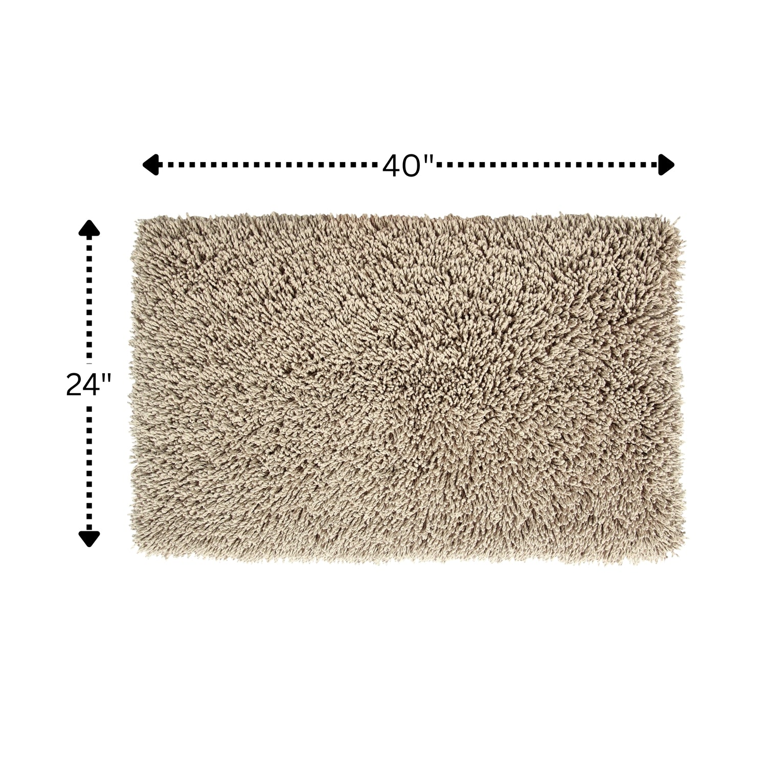 Knightsbridge Melbourne 220 GSF Non Skid Back Bath Rug 24 x 40