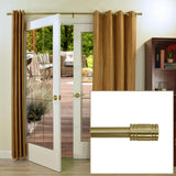 Versailles Lexington Ringlets Steel Heavy Duty Curtain Rods for Windows Set 86" - 144" Gold