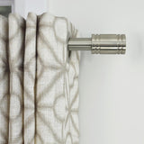 Versailles Lexington Ringlets Steel Heavy Duty Curtain Rods for Windows Set 86" - 144" Brushed Nickel