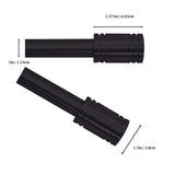 Versailles Lexington Ringlets Steel Heavy Duty Curtain Rods for Windows Set 86" - 144" Black