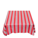 Carnation Home Fashions "Patriotic Stripe" Vinyl Flannel Backed Tablecloth - Red/White/Blue