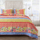 Greenland Home Skylar Ruffle-Embellished Quilt and Pillow Sham Set - Calico