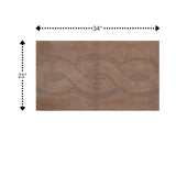 Beautiful Sculptured Chain Design Bath Rug With Anti Skid Latex Back Is Made Cotton Super Soft Natural