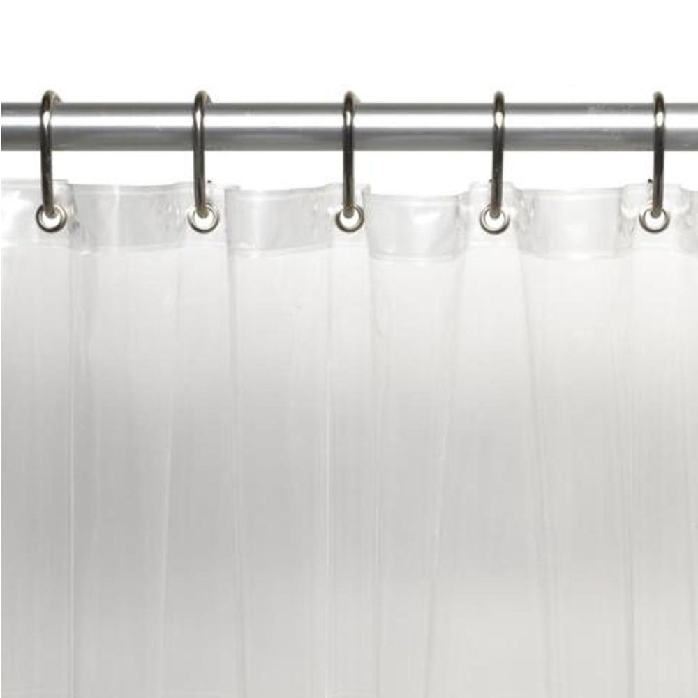 Carnation Home Fashions Hotel Collection, 8 Gauge Vinyl Shower Curtain Liner with Weighted Magnets and Metal Grommets - 72x72"