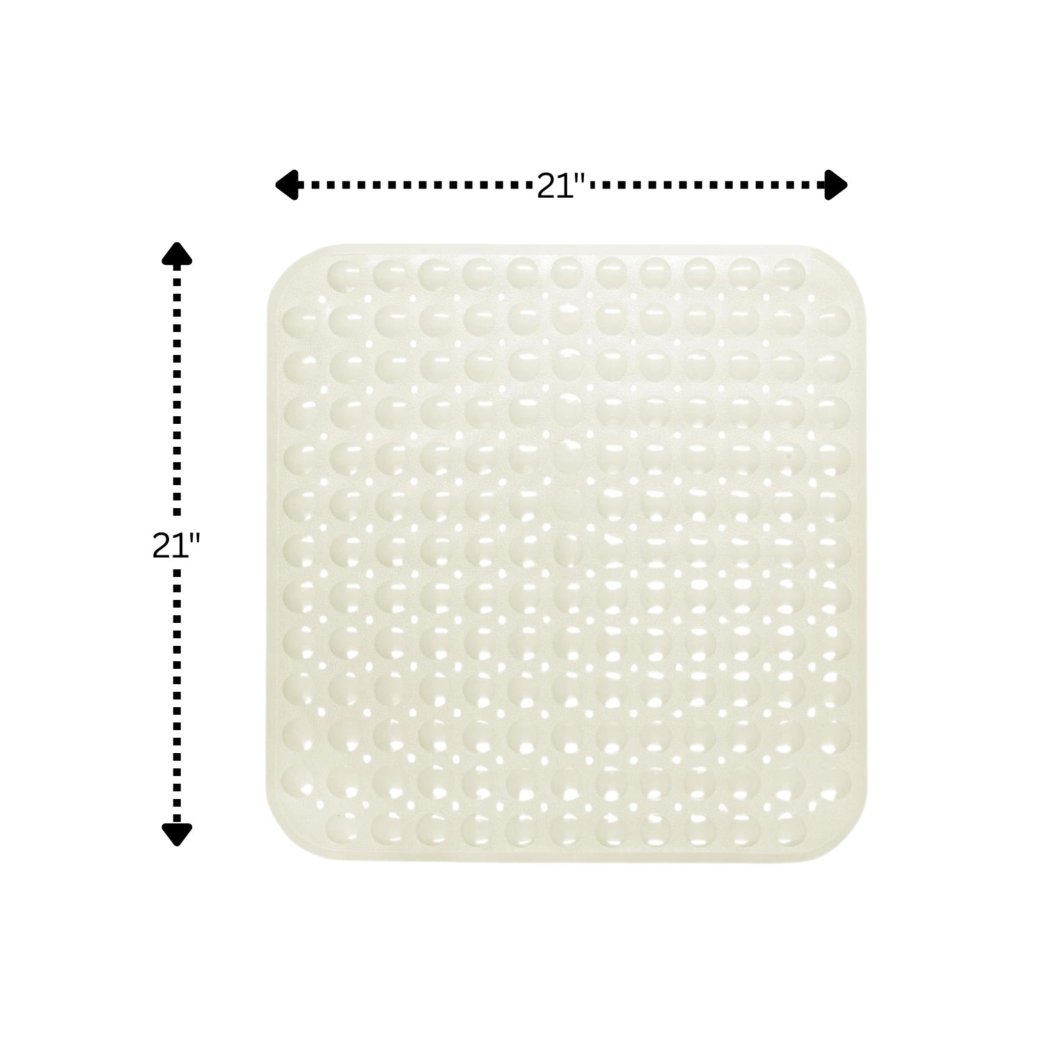 Carnation Home Fashions Stall Size"Bubble" Look Vinyl Bath Mat 21x21"