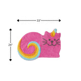 SKL Home Saturday Knight Ltd Meowgic Mythical Caticorn Shaped With High/Low Tufting Design Rug - 33x24", Multi