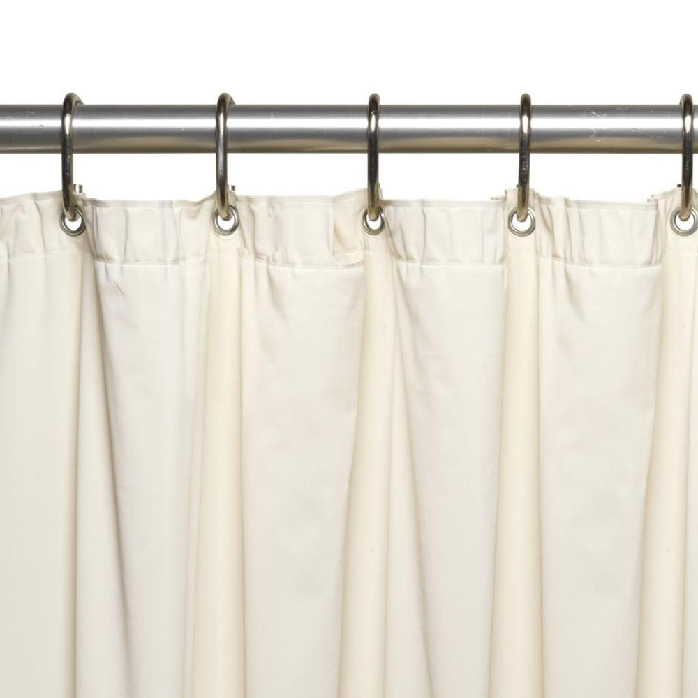 Carnation Home Fashions Mildew-Resistant, 10 Gauge Vinyl Shower Curtain Liner with Metal Grommets and Reinforced Mesh Header - Bone 70"x72"