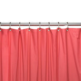 Carnation Home Fashions 3 Gauge Vinyl Shower Curtain Liner with Weighted Magnets and Metal Grommets - Rose 72x72"