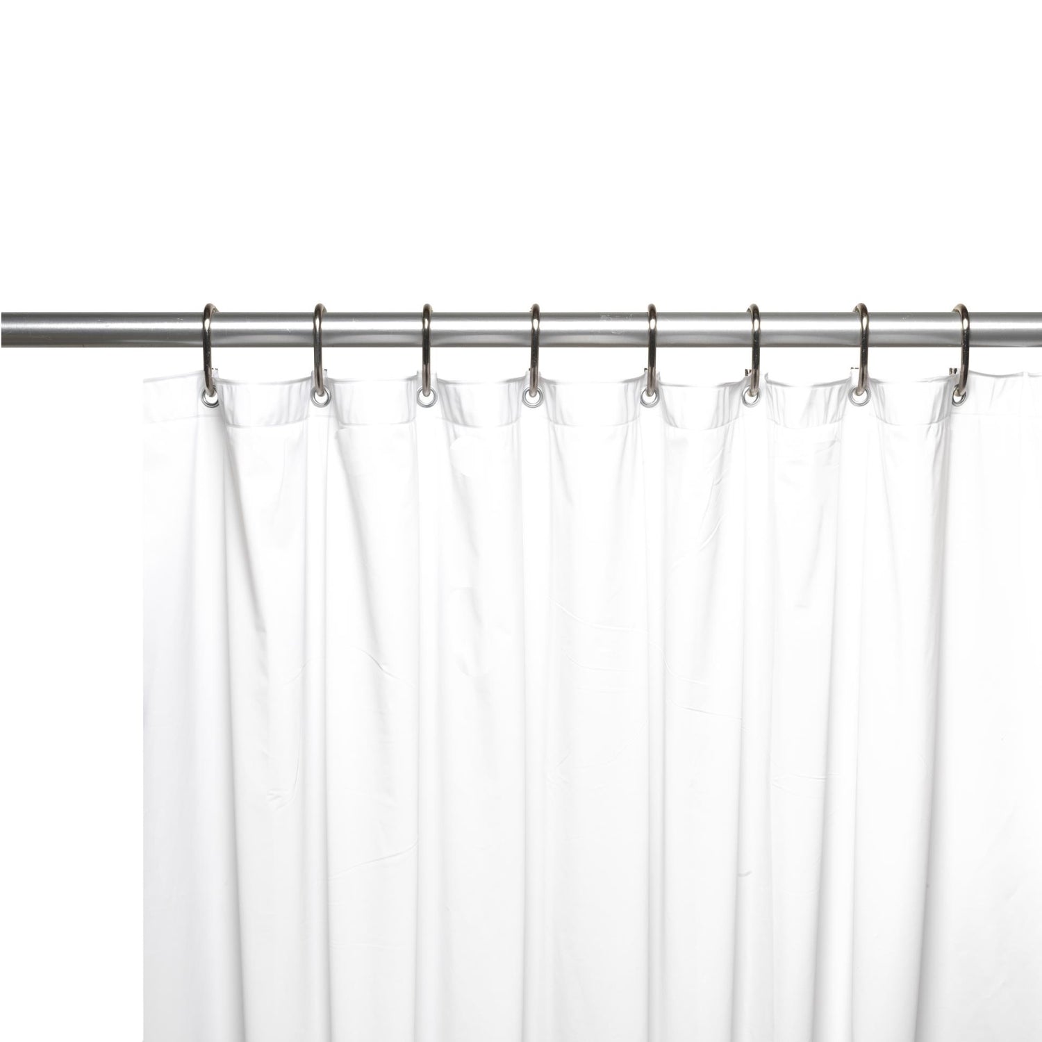 Carnation Home Fashions Premium 4 Gauge Vinyl Shower Curtain Liner with Weighted Magnets and Metal Grommets - 72x72"
