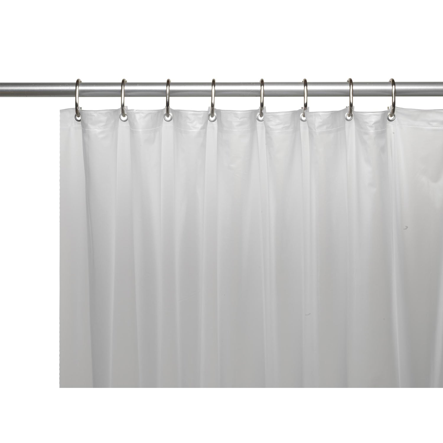 Carnation Home Fashions Premium 4 Gauge Vinyl Shower Curtain Liner with Weighted Magnets and Metal Grommets - 72x72"