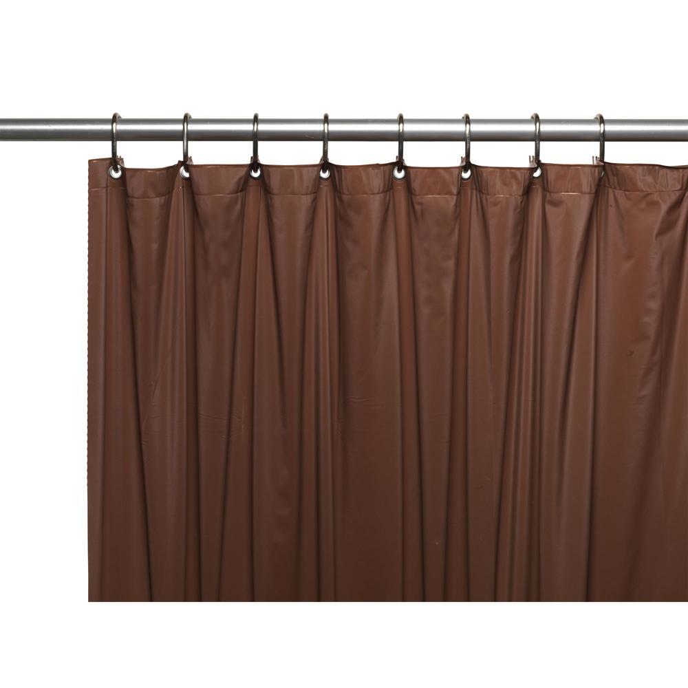 Carnation Home Fashions 3 Gauge Vinyl Shower Curtain Liner with Weighted Magnets and Metal Grommets - 72x72"