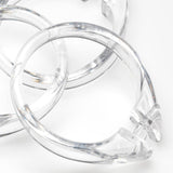 Carnation Home "Snap" Plastic Shower Curtain Hooks in Super Clear
