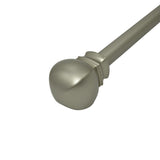 Versailles Vogue Steel Heavy Duty Curtain Rod Set for Windows with Ball Finial Pewter