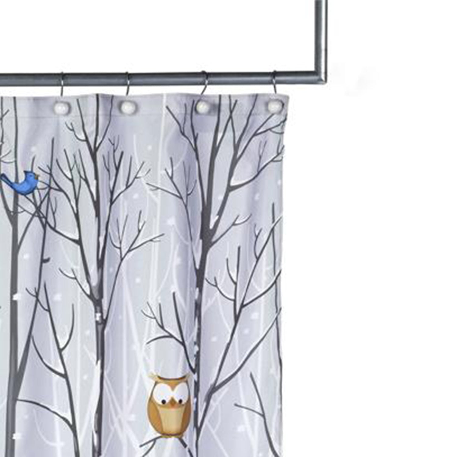 SKL Home Saturday Knight Ltd Winter Friends Shower Curtain - 70x72", Gray