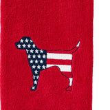 SKL Home Saturday Knight Ltd Red White Blue Hound Hand Towel - (2-Pack) - 16x25", Red