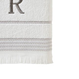SKL Home By Saturday Knight Ltd Casual Monogram Bath Towel R - 28X54", White