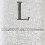 SKL Home By Saturday Knight Ltd Casual Monogram Hand Towel Set L - 2-Count - 16X26", White