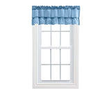 Ellis Stacey 1.5" Rod Pocket High Quality Fabric Solid Color Window Ruffled Filler Valance 54"x13" Slate