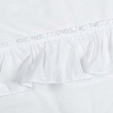 Ellis Stacey 1.5" Rod Pocket High Quality Fabric Solid Color Window Ruffled Filler Valance 54"x13" White