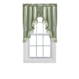 Ellis Stacey 1.5" Rod Pocket High Quality Fabric Solid Color Window Ruffled Swag 60"x38"