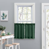 Ellis Stacey 1.5" Rod Pocket High Quality Fabric Solid Color Window Tailored Tier Pair Harvest