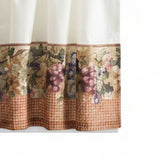 Ellis Curtain 70% Polyester 30% Cotton Grapevine and Check Pattern Tuscan Hills Window Tiers Red