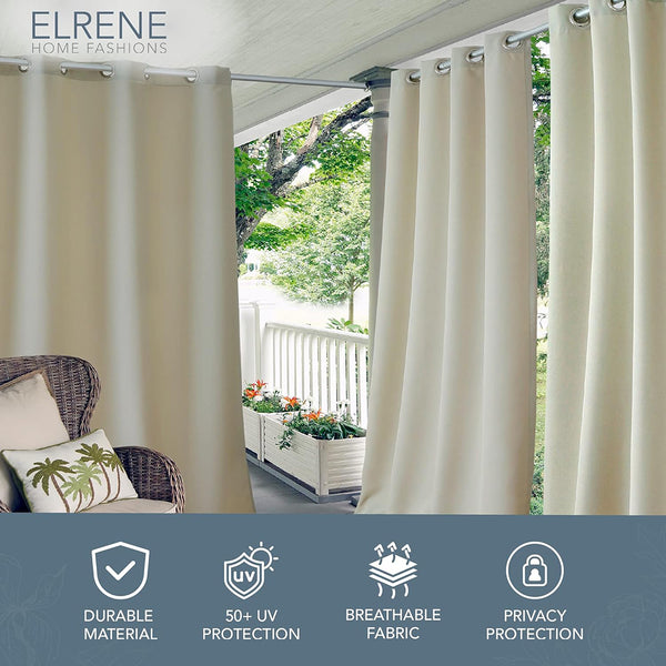 Elrene Home Fashions Connor Solid Light Filtering Single Grommet Curtain Panel 5