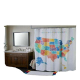 SKL Home United States Map Shower Curtain Multi Color 70" x 72"