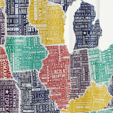 SKL Home United States Map Shower Curtain Multi Color 70" x 72"