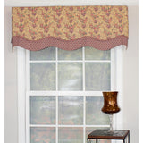 RLF Home Lavender Days Trimmed Glory 100% Cotton with Fully Lined 3" Rod Pocket Valnance for Windows 50" x 16" Lavender