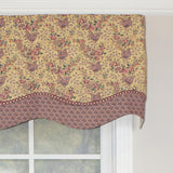 RLF Home Lavender Days Trimmed Glory 100% Cotton with Fully Lined 3" Rod Pocket Valnance for Windows 50" x 16" Lavender