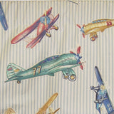 RLF Home Air Show Cornice 100% Cotton with Fully Lined 3" Rod Pocket Valnance for Windows 50" x 17" Antique